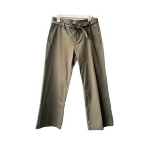 NWOT St.John's Bay Wide Leg Green Pant Petite tie